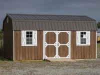 12x20 Gambrel Barn Storage Shed with Shelving, Loft, and Workbench Package Inside