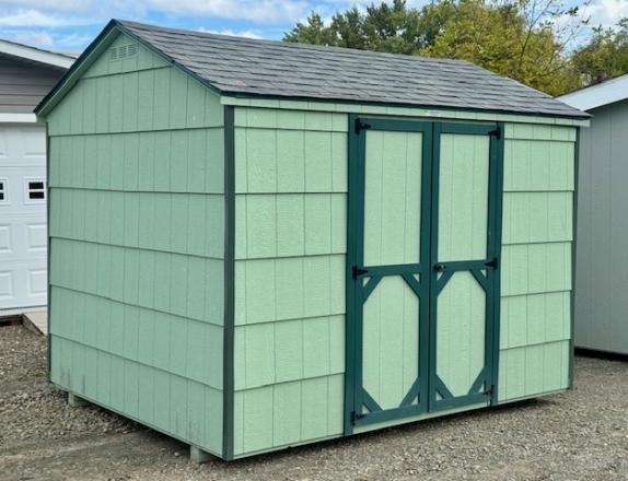 8 x 10 Economy Cut Lap Peak Shed available in Binghamton