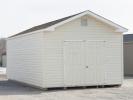 12x24 Front Entry Peak Style Storage Shed with Vinyl Siding from Pine Creek Structures